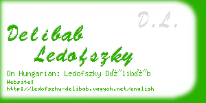 delibab ledofszky business card